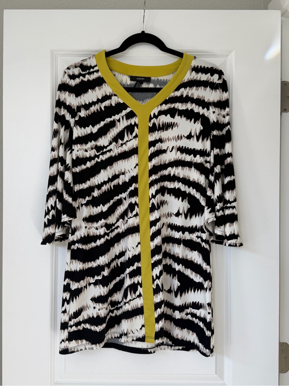 Alfani Black & White Patterned Tunic